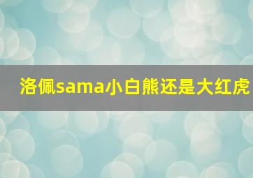 洛佩sama小白熊还是大红虎