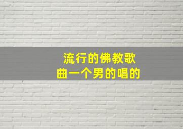 流行的佛教歌曲一个男的唱的