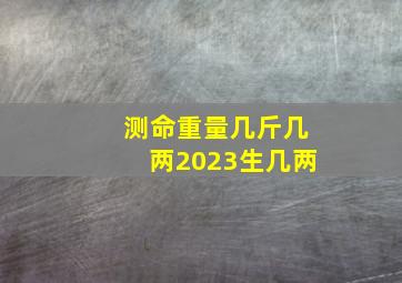 测命重量几斤几两2023生几两