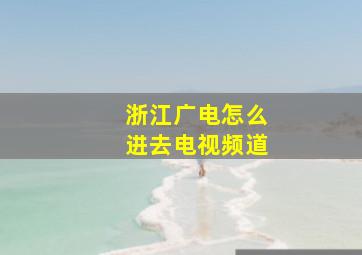 浙江广电怎么进去电视频道