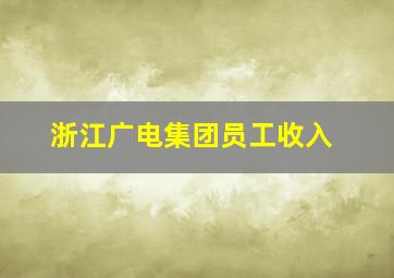 浙江广电集团员工收入