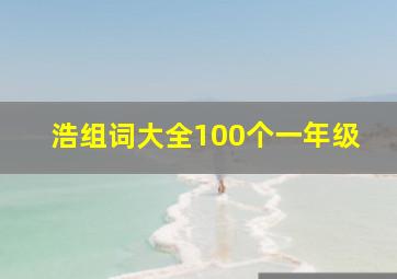 浩组词大全100个一年级