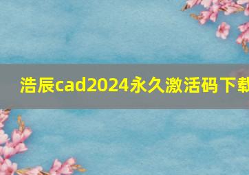 浩辰cad2024永久激活码下载