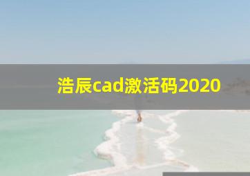 浩辰cad激活码2020