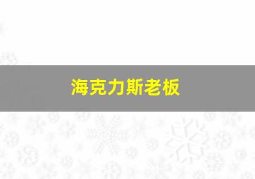 海克力斯老板