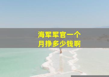 海军军官一个月挣多少钱啊