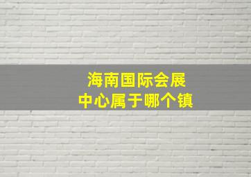 海南国际会展中心属于哪个镇