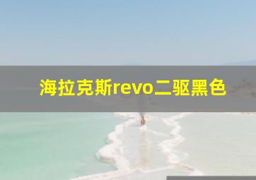 海拉克斯revo二驱黑色