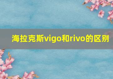 海拉克斯vigo和rivo的区别