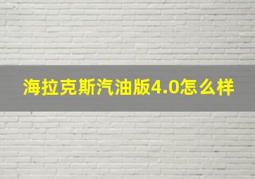 海拉克斯汽油版4.0怎么样