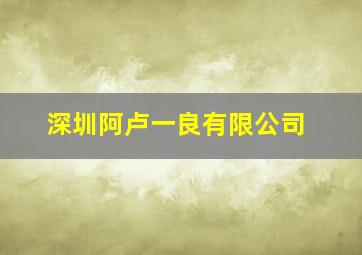 深圳阿卢一良有限公司