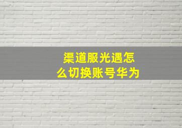 渠道服光遇怎么切换账号华为