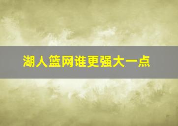 湖人篮网谁更强大一点