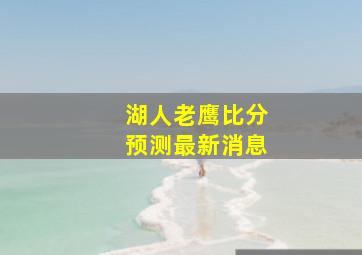 湖人老鹰比分预测最新消息