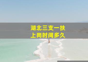 湖北三支一扶上岗时间多久