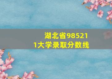 湖北省985211大学录取分数线