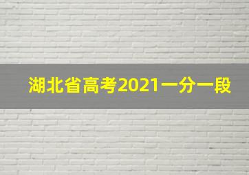 湖北省高考2021一分一段