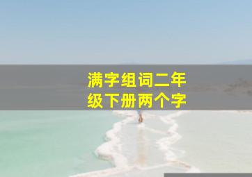 满字组词二年级下册两个字