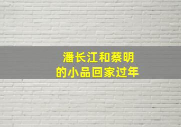 潘长江和蔡明的小品回家过年