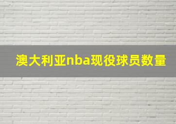 澳大利亚nba现役球员数量