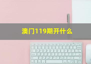 澳门119期开什么