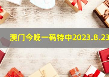 澳门今晚一码特中2023.8.23