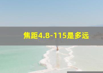 焦距4.8-115是多远