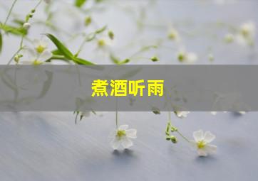 煮酒听雨