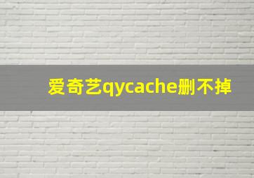 爱奇艺qycache删不掉