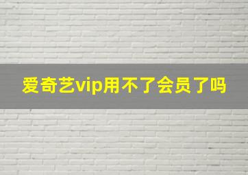 爱奇艺vip用不了会员了吗