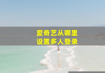 爱奇艺从哪里设置多人登录