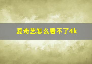 爱奇艺怎么看不了4k