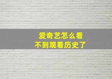 爱奇艺怎么看不到观看历史了