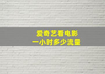 爱奇艺看电影一小时多少流量