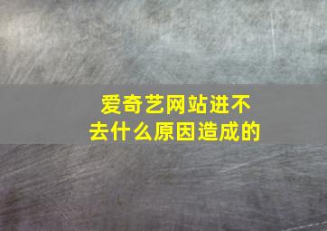 爱奇艺网站进不去什么原因造成的