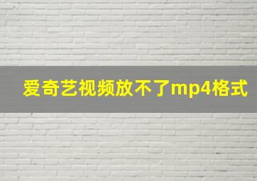 爱奇艺视频放不了mp4格式