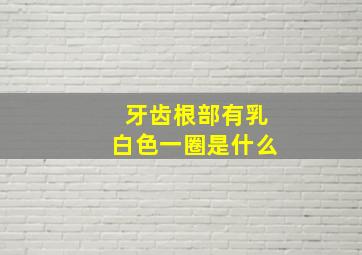 牙齿根部有乳白色一圈是什么