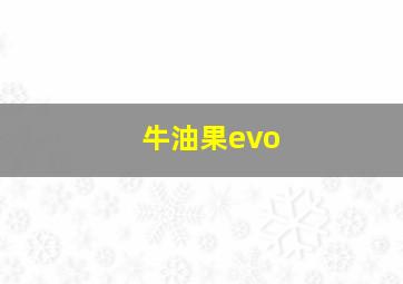 牛油果evo