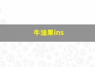 牛油果ins