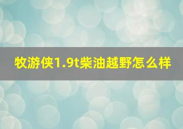 牧游侠1.9t柴油越野怎么样