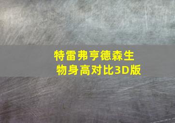 特雷弗亨德森生物身高对比3D版