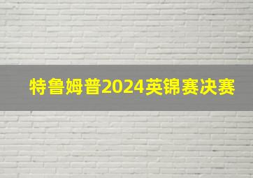 特鲁姆普2024英锦赛决赛