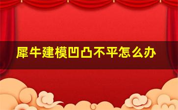 犀牛建模凹凸不平怎么办