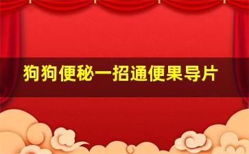 狗狗便秘一招通便果导片