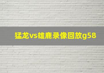 猛龙vs雄鹿录像回放g58