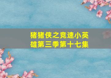 猪猪侠之竞速小英雄第三季第十七集