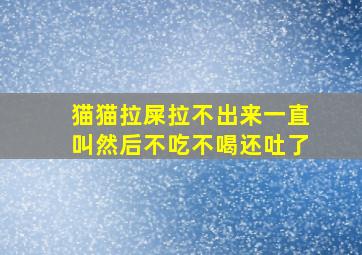 猫猫拉屎拉不出来一直叫然后不吃不喝还吐了