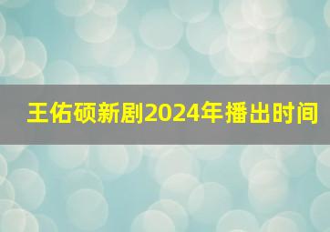 王佑硕新剧2024年播出时间