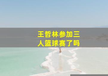 王哲林参加三人篮球赛了吗