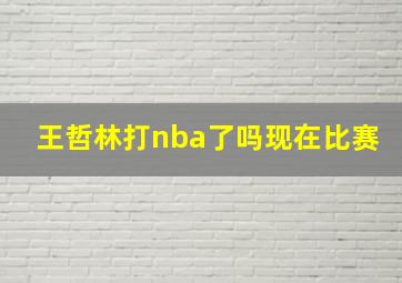 王哲林打nba了吗现在比赛